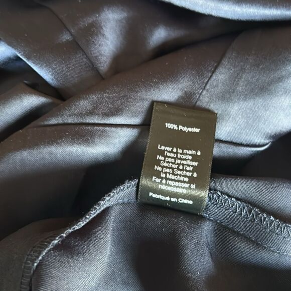 Lush Nordstrom polyester satin adjustable strap lined bodice jumpsuit navy blue - Picture 11 of 11